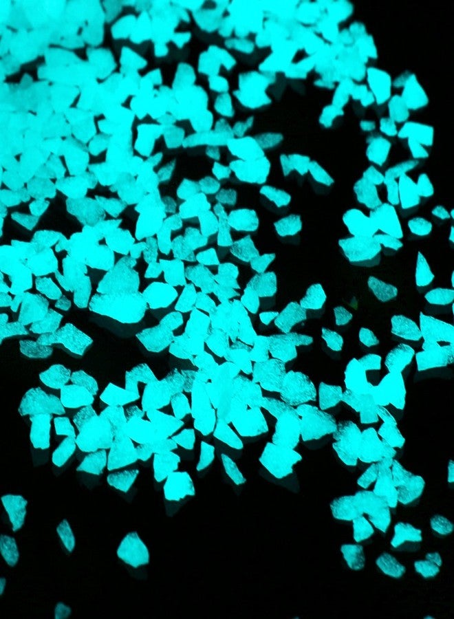 Shiny Stone Glow in The Dark Gravel Stones Rocks, Aquarium Gravel, Glow Rocks Stones,Decorative Rocks for Fish Tank Aquarium Garden Planter Landscape Decoration,280g/10oz (3-5mm, Aqua) - Image 3